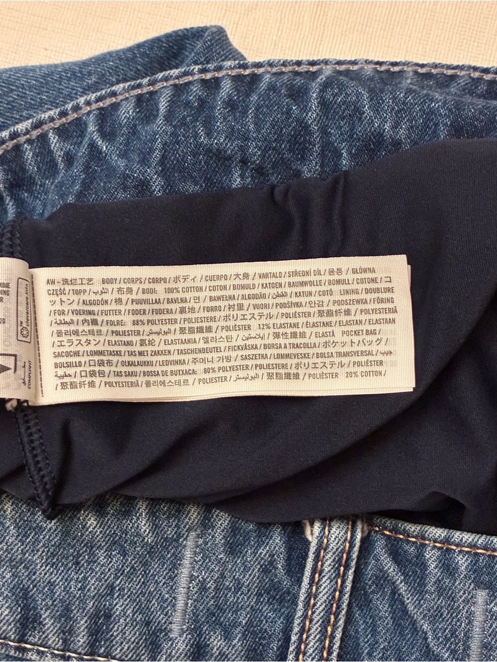 Hollister Mid-Blue Denim Mini Skirt with Dual Button Waist - Picture 6 of 10
